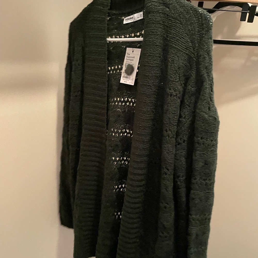 Dark green cardigan
